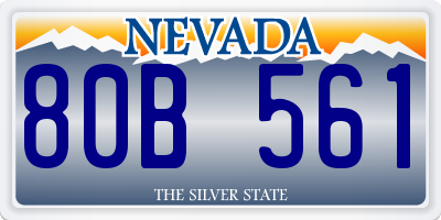NV license plate 80B561