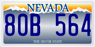 NV license plate 80B564