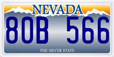 NV license plate 80B566