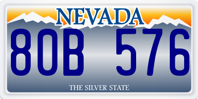NV license plate 80B576