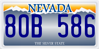 NV license plate 80B586
