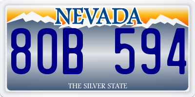 NV license plate 80B594