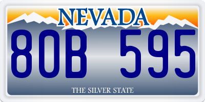 NV license plate 80B595