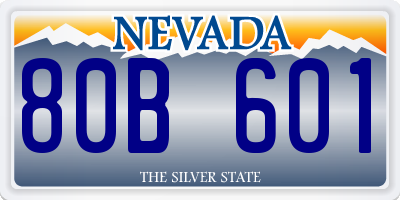 NV license plate 80B601