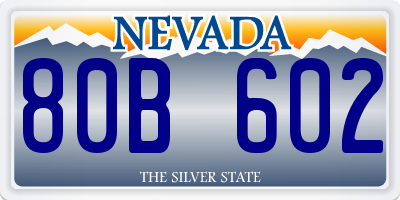 NV license plate 80B602