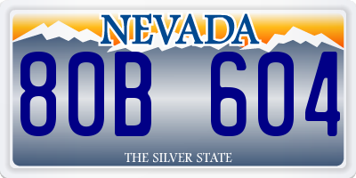 NV license plate 80B604