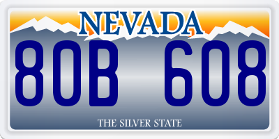 NV license plate 80B608