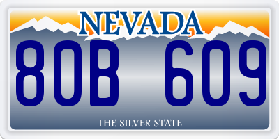 NV license plate 80B609