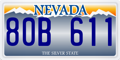 NV license plate 80B611