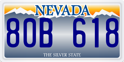 NV license plate 80B618