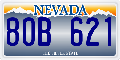 NV license plate 80B621