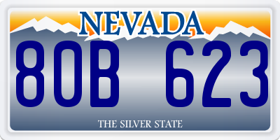 NV license plate 80B623