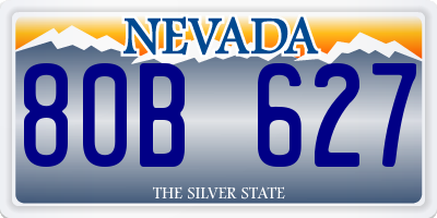NV license plate 80B627