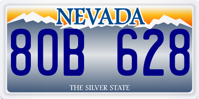 NV license plate 80B628