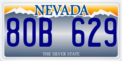 NV license plate 80B629