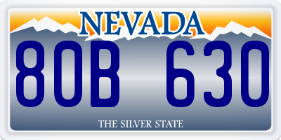 NV license plate 80B630