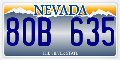 NV license plate 80B635