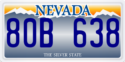 NV license plate 80B638