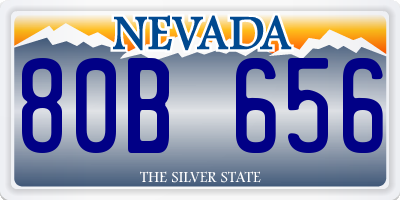 NV license plate 80B656