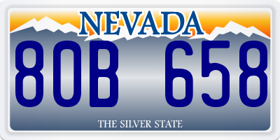 NV license plate 80B658