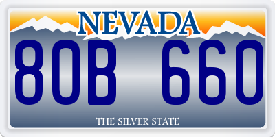 NV license plate 80B660