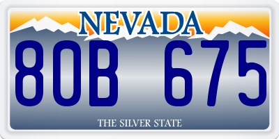 NV license plate 80B675