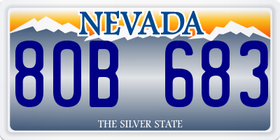 NV license plate 80B683