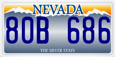 NV license plate 80B686