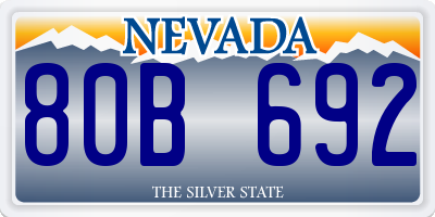 NV license plate 80B692