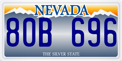NV license plate 80B696