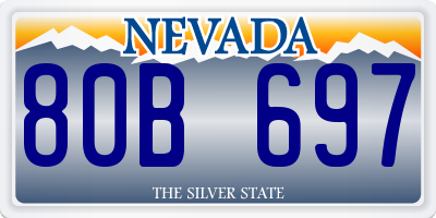 NV license plate 80B697