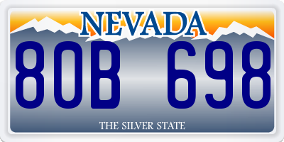 NV license plate 80B698
