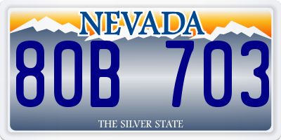 NV license plate 80B703