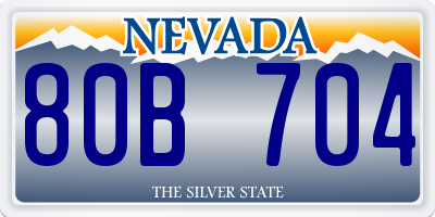 NV license plate 80B704