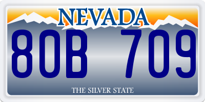 NV license plate 80B709