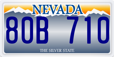 NV license plate 80B710