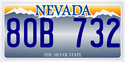 NV license plate 80B732