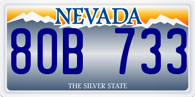 NV license plate 80B733