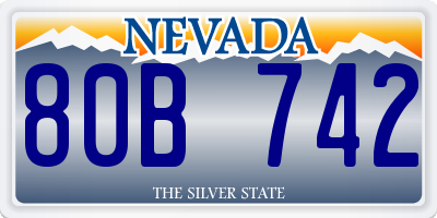 NV license plate 80B742