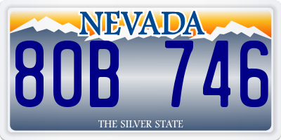 NV license plate 80B746