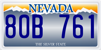 NV license plate 80B761