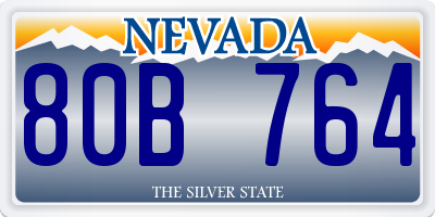 NV license plate 80B764