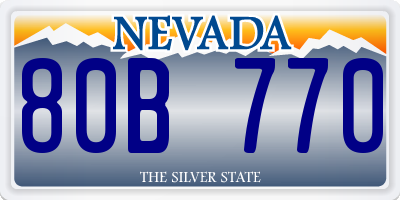 NV license plate 80B770