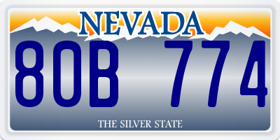 NV license plate 80B774