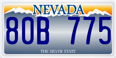 NV license plate 80B775