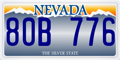 NV license plate 80B776