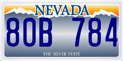 NV license plate 80B784