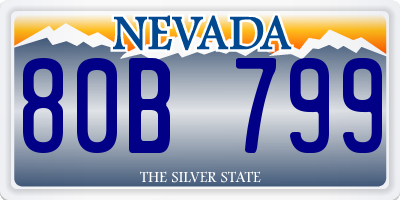 NV license plate 80B799