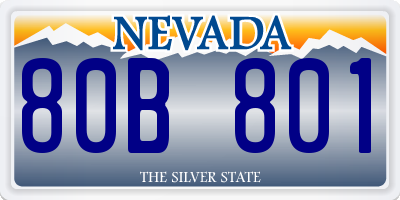 NV license plate 80B801