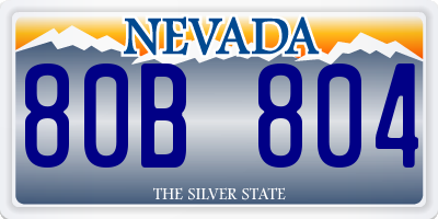 NV license plate 80B804